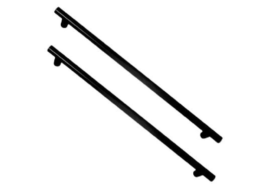 Saftron 2-Post Safety & Exercise Support Bar | .25 Thickness 1.90" OD | 5" W x 9" L | Pair | Black | X-09-BK | X-09 PR-BK