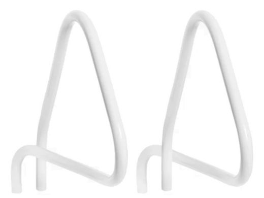 Saftron Return to Deck Mounted 4-Bend Pretzel Handrail Pair | .25" Thickness 1.90" OD | 29" W x 29" H | White | P-429-Z-W