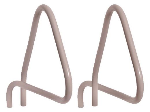 Saftron Return to Deck Mounted 4-Bend Pretzel Handrail Pair | .25" Thickness 1.90" OD | 29" W x 29" H | Taupe | P-429-Z-T