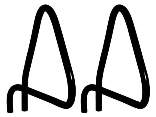 Saftron Return to Deck Mounted 4-Bend Pretzel Handrail Pair | .25" Thickness 1.90" OD | 29" W x 29" H | Black | P-429-Z-BK