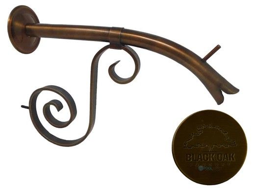 Black Oak Foundry Large Courtyard Spout with Florentine | Antique Brass / Bronze Finish | S7624-AB | S7664-AB