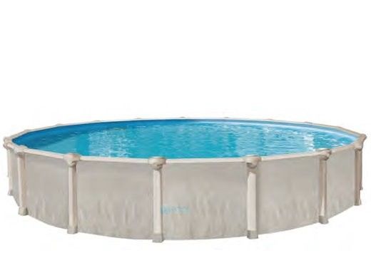 Ohana 27' Round 52" Steel Pool with 7" Top Ledge | POHAPRA-2752SSPSPSB11-WS