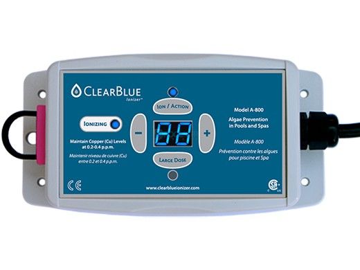 ClearBlue A-800 Ionizer for Pools and Spas | 120V/240V NEMA Plug | 25,000 Gallons | A-800NP