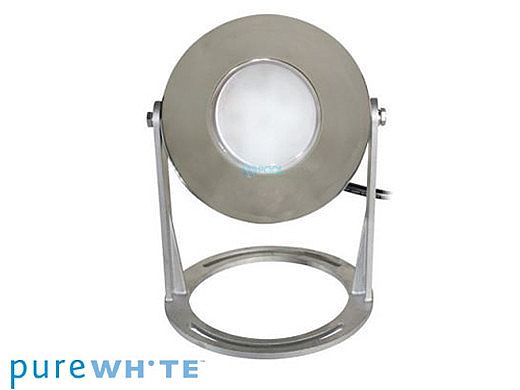 J&J Electronics PureWhite LED Underwater Fountain Luminaire | Base Only No Guard | 120V 100' Cord | LFF-S1L-120-NG-WB-100