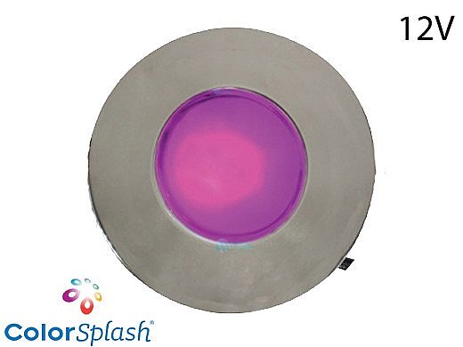 J&J Electronics ColorSplash LED Underwater Fountain Luminaire | No Base No Guard | 12V 100' Cord | LFF-F1C-12-NG-NB-100