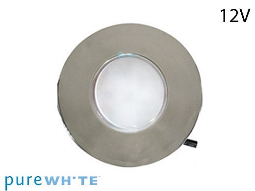 J&J Electronics PureWhite LED Underwater Fountain Luminaire | No Guard No Base | 12V 10' Cord | LFF-S1W-12-NG-NB-10