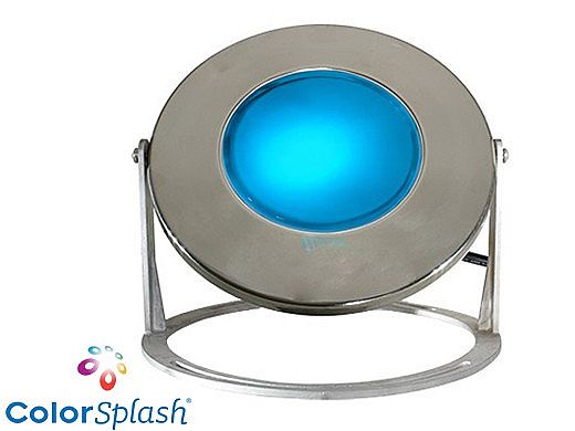 J&J Electronics ColorSplash LED Underwater Fountain Luminaire | Base Only No Guard | 120V 30' Cord | LFF-F1C-120-NG-WB-30