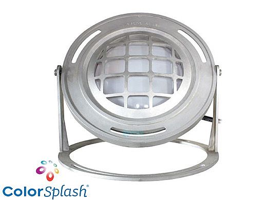 J&J Electronics ColorSplash LED Underwater Fountain Luminaire | With Guard And Base | 120V 30' Cord | LFF-F1CW-120-WG-WB-30