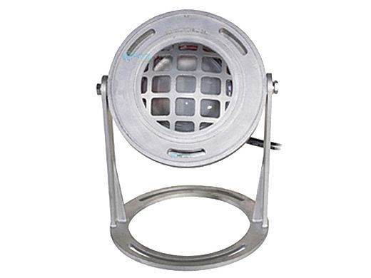 J&J Electronics PureWhite LED Underwater Fountain Luminaire | Base And Guard | 12V 100' Cord | LFF-S1L-12-WG-WB-100