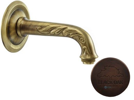Black Oak Foundry Turin Spout | Distressed Copper Finish | S34-DC