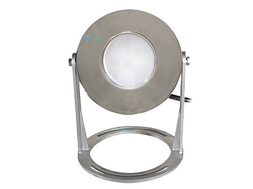 J&J Electronics PureWhite LED Underwater Fountain Luminaire | Base Only No Guard | 120V 100' Cord | LFF-F1L-120-NG-WB-100