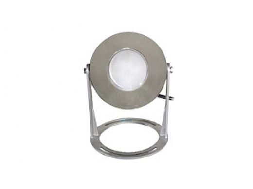 J&J Electronics PureWhite LED Underwater Fountain Luminaire | Base Only No Guard | 120V 100' Cord | LFF-F1W-120-NG-WB-100