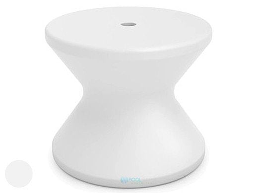 Ledge Lounger Signature Collection 14" Side Table with Umbrella Hole | White | LL-SG-ST-14H-W