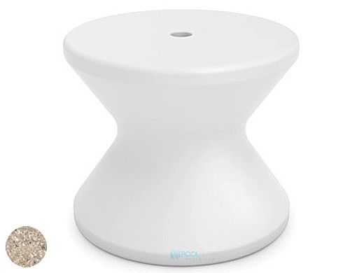 Ledge Lounger Signature Collection 14" Side Table with Umbrella Hole | Sandstone | LL-SG-ST-14H-SS