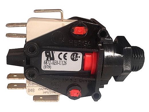 Herga Air Switch | 20AMP DPDT Latching Center | 6872-AEO-U126