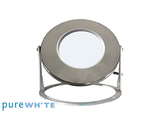 J&J Electronics PureWhite LED Underwater Fountain Luminaire | Base Only No Guard | 120V 100' Cord | LFF-F3L-120-NG-WB-100