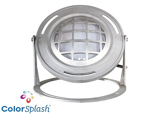 J&J Electronics PureWhite LED Underwater Fountain Luminaire | Base And Guard | 120V 100' Cord | LFF-F3W-120-WG-WB-100
