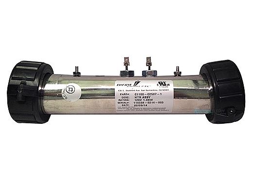 Therm Products 1.0KW 120V 2"x10" Flow Thru Watkins Heater Assembly | C1100-C2507-1