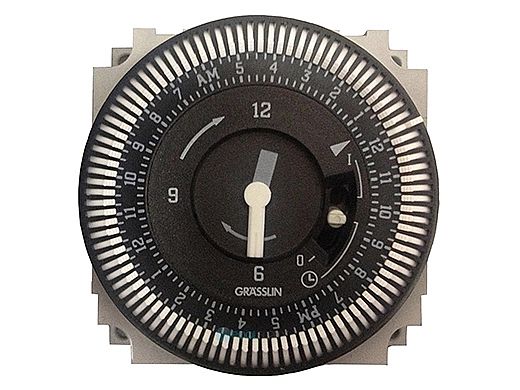 Intermatic FMI 24-Hr Electromechanical Panel Mount Timer Module with Manual Override | 120V 21A | FM1-STUZH-120 FM1STUZH-120U