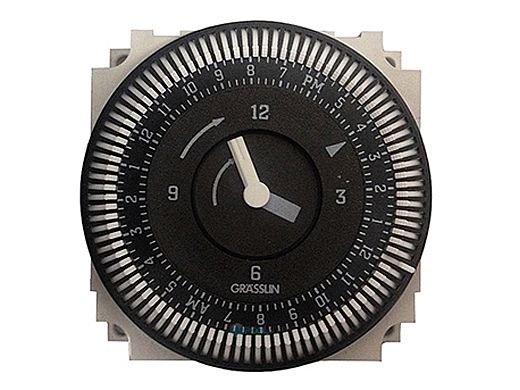 Grasslin Electromechanical Time Clock | 220V 15A 60HZ 24 hr 5 Lug | FM-1STUZ-L