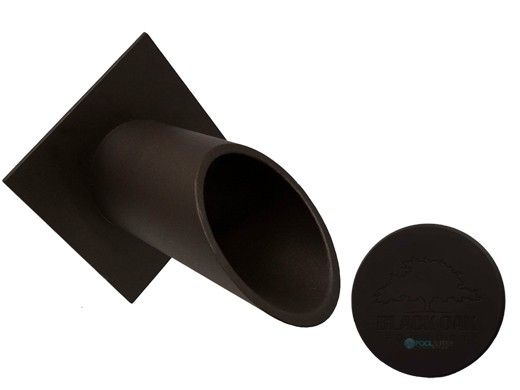 Black Oak Foundry 2" Deco Wall Scupper with Diamond Backplate | Oil Rubbed Bronze Finish | S912-ORB