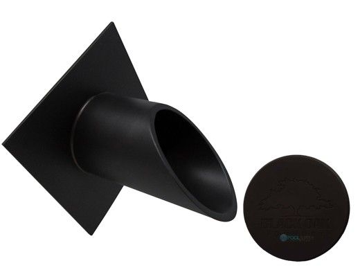 Black Oak Foundry 2.5" Deco Wall Scupper with Diamond Backplate | Oil Rubbed Bronze Finish | S913-ORB