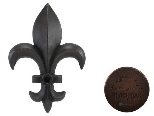 Black Oak Foundry Fleur de Lis Emitter | Distressed Copper Finish | M901-DC