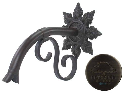 Black Oak Foundry Small Droop Spout with Normandy | Antique Pewter Finish | S402-AP | S422-AP