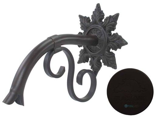Black Oak Foundry Small Droop Spout with Normandy | Oil Rubbed Bronze Finish | S402-ORB | S422-ORB