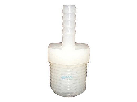 Allied Ozone Fitting .25" Barb X .50" Male Plastic White | N4MCB8