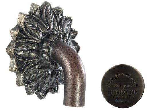 Black Oak Foundry Small Nikila Spout | Antique Pewter Finish | S80-A-AP | S85-A-AP