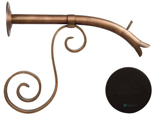 Black Oak Foundry Large Courtyard Spout with Florentine | Oil Rubbed Bronze Finish | S7624-ORB | S7664-ORB