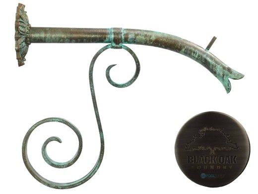 Black Oak Foundry Large Courtyard Spout with Large Nikila | Antique Pewter Finish | S7681-AP