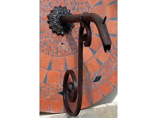 Black Oak Foundry Courtyard Spout - Large with Large Nikila | Brushed Nickel | S7681-BrushedNickel