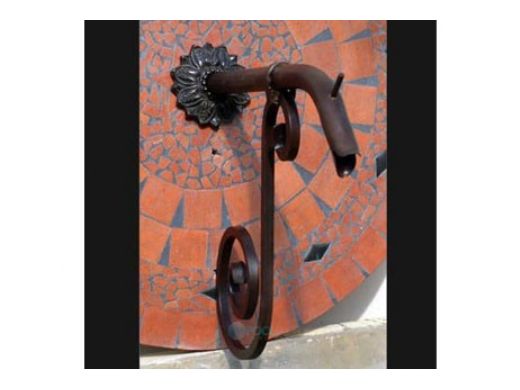 Black Oak Foundry Large Courtyard Spout -  with Large Nikila | Pewter | S7681-Pewter