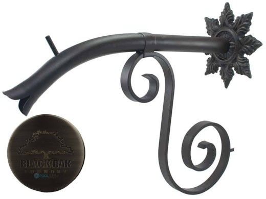 Black Oak Foundry Large Courtyard Spout with Normandy | Antique Pewter Finish | S7683-AP