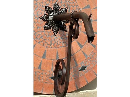 Black Oak Foundry Courtyard Spout - Large with Normandy | Brushed Nickel | S7683-BrushedNickel
