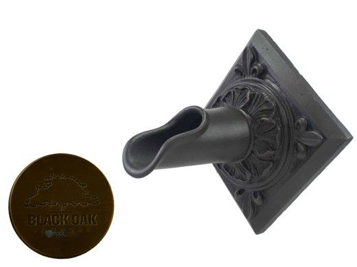 Black Oak Foundry Diamond Oak Leaf Scupper | Antique Brass / Bronze | S52-A-AB