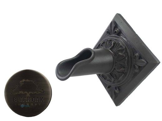 Black Oak Foundry Diamond Oak Leaf Scupper | Antique Pewter Finish | S52-A-AP