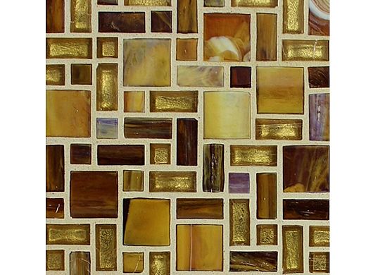 National Pool Tile Cosmopolitan Mosaic Glass Series Pool Tile | Gold | COS-DUBAI