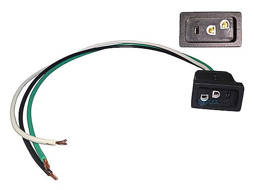 J & J Electronics MJJ Receptacle Blower 18-3 9" Black | SS2RSP-103B-1