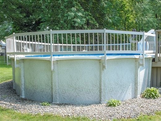 GLI Pool Products Protect-A-Pool Above Ground Pool Resin Safety Fence Kit | Base Kit A, Required on all Installations, Includes 8 Sections | 30-AKIT-WHT