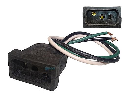 J & J Electronics MJJ Receptacle Light 18-3 14" Black | SS2RSP-103L