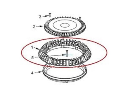 AquaStar 10" Round Vented Riser Ring | Screws for 10AV101 Retrofits White | 10RR101