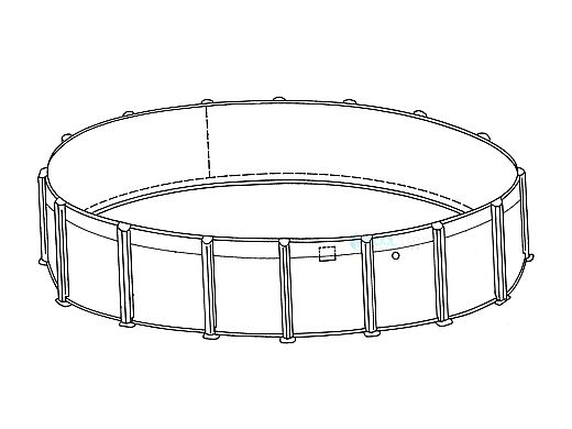 Sierra Nevada 30' Round Resin 52" Sub-Assy for CaliMar® Above Ground Pools | 5-4930-137-52