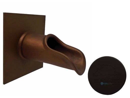 Black Oak Foundry Roman Scupper with Square Backplate | Oil Rubbed Bronze Finish | S55-ORB | S58-ORB Square