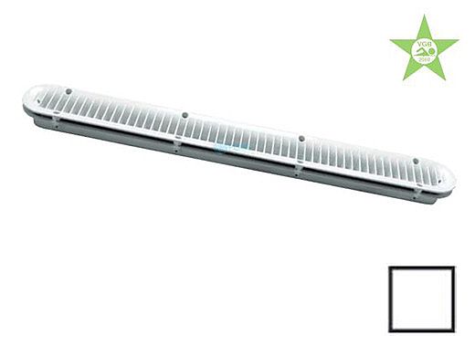 AquaStar 32" Channel Drain Debris Catcher Suction Outlet with Frame | White | 32CDLTFR101