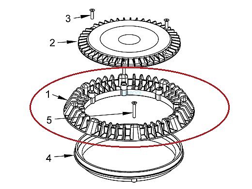 AquaStar 8" Round Vented Riser Ring | For 8AVxxx, LP8AVxxx, RFS9xxx, LPRFS9xxx Retrofits Blue | 8RR104