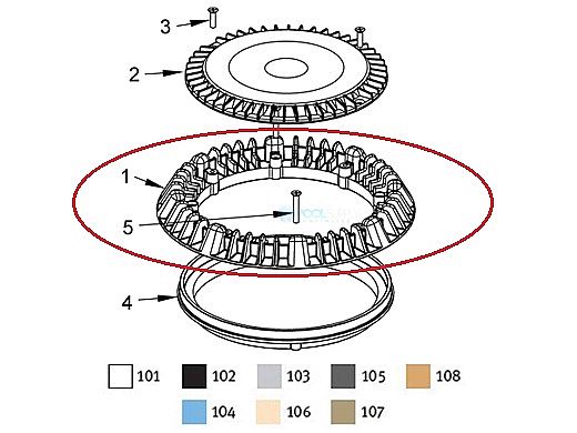 AquaStar 8" Round Vented Riser Ring | For 8AVxxx, LP8AVxxx, RFS9xxx, LPRFS9xxx Retrofits Tan | 8RR108