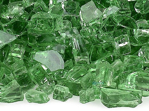 American Fireglass One Fourth Inch Classic Collection | Evergreen Fire Glass | 10 Pound Jar | AFF-EVGR-J